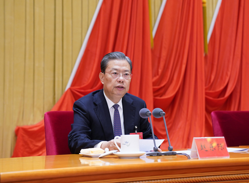 1月22日，，，，，，中国共产党第十九届中央纪律检查委员会第五次全体会议在北京开幕。。。。。。中共中央政治局常委、中央纪律检查委员会书记赵乐际代表中央纪律检查委员会常务委员会作题为《推动新时代纪检监察工作高质量发展，，，，，，以优异成绩庆祝中国共产党成立100周年》的工作报告。。。。。。新华社记者 张领 摄