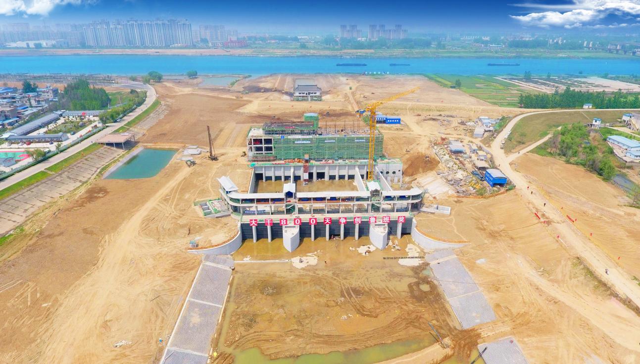 安徽水利蚌埠靓淮河龙子河口综合枢纽布置工程。。。。。。。皇家国际供图